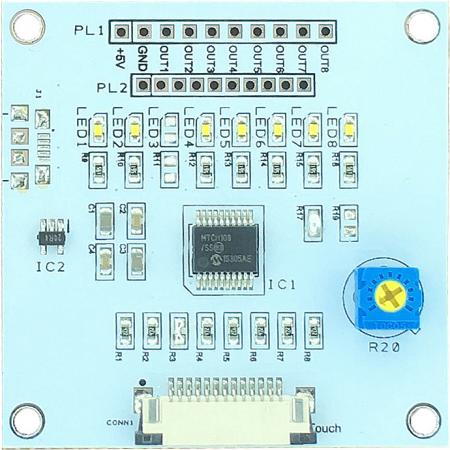 Solução de Interruptor de Toque 8 teclas